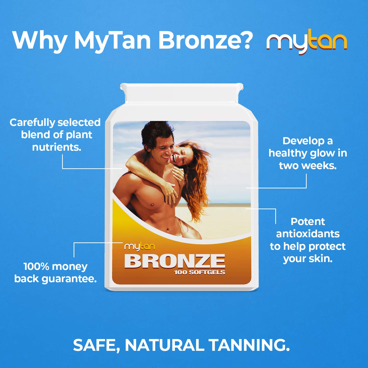MyTan Ultimate Tanning Pack | Includes Both Bronze & Boost Tanning Pills with Discount Price | Worldclass Sun Tan Pills | Tan Faster, Darker, Longer | 200 Tan Tablets