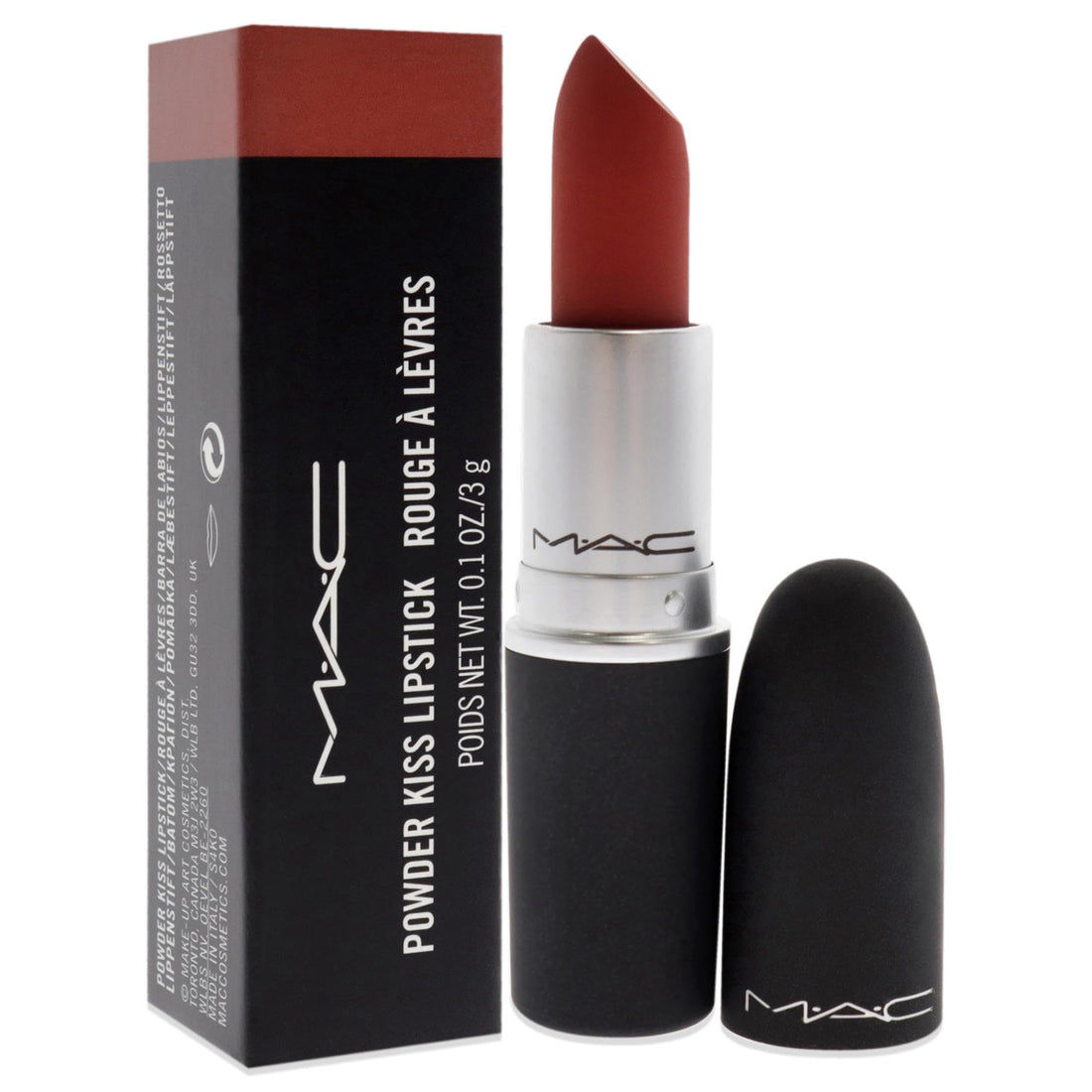 M.A.C MAC Powder Kiss Lipstick # Devoted To Chili