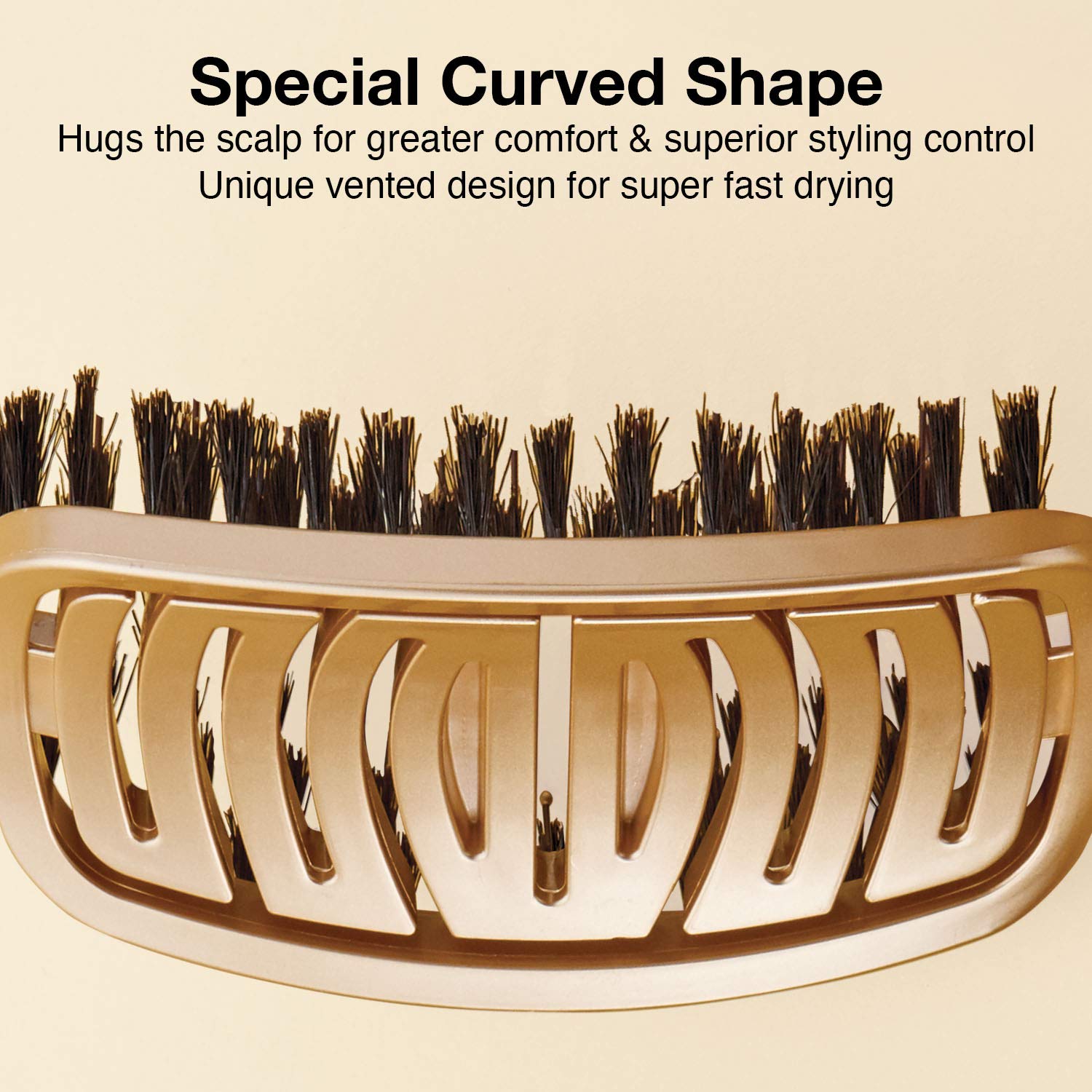 Olivia Garden NanoThermic Flex Collection, 100% Boar Bristles