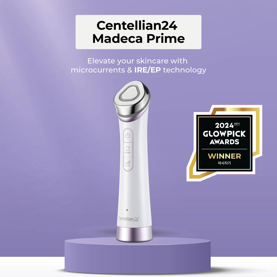 Centellian 24 Madeca Prime Facial Toning Device - 3-in-1, Glowing Glass Skin, Better Absorption, Ultra Light. Microcurrent, Premium Korean Skin Care.