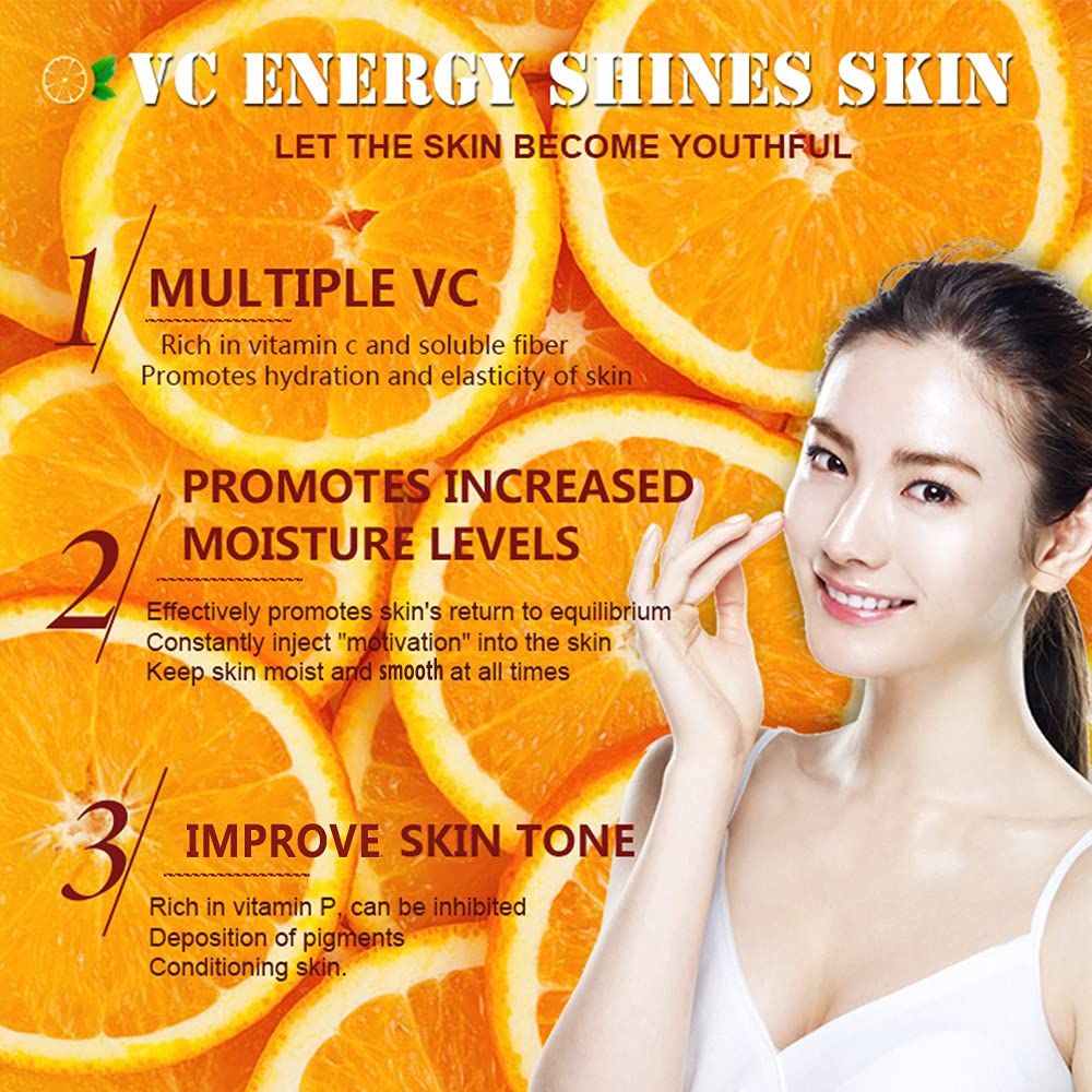 Vitamin C Serum for Face 20% with Hyaluronic Acid & Vitamin E - Natural & Organic Vitamin C Serum for Acne, Dark Spots, Anti Wrinkle, Anti Aging, Fades Age Spots and Sun Damage