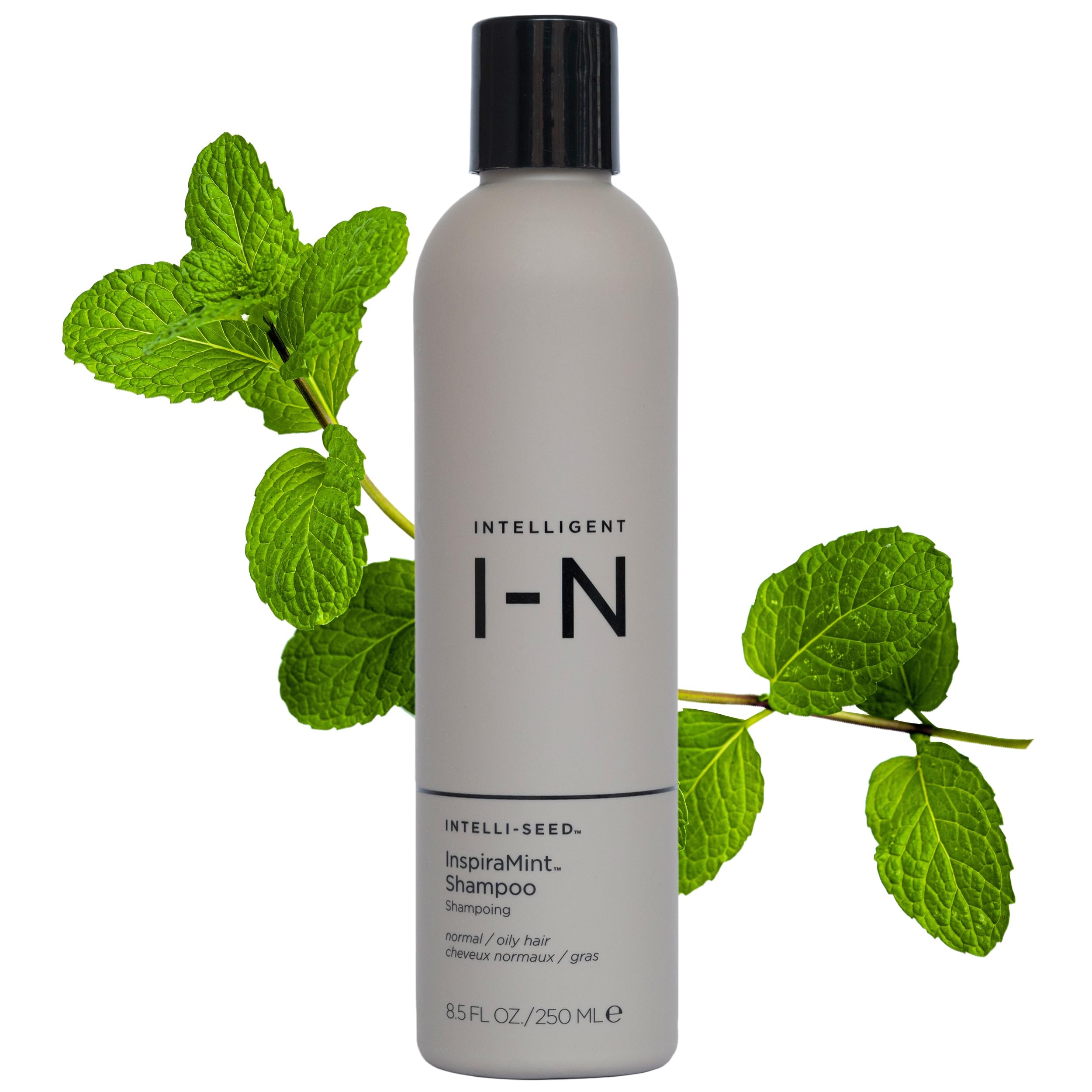 Intelligent Nutrients InspiraMint Shampoo, Invigorating Organic Mint Daily Shampoo for Fine and Oily Hair, Balancing, Refreshing, Color-Safe, Vegan, 8.5 Fl Oz