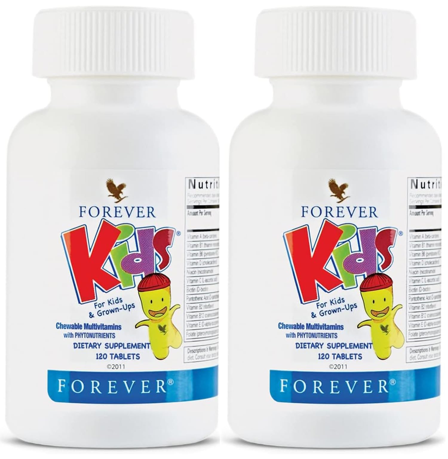 Forever Living - Kids Chewable Multivitamin - Grape Flavor for Healthy Growth and Development - No Artificial Flavors - 120 Tablets (Pack of 2)