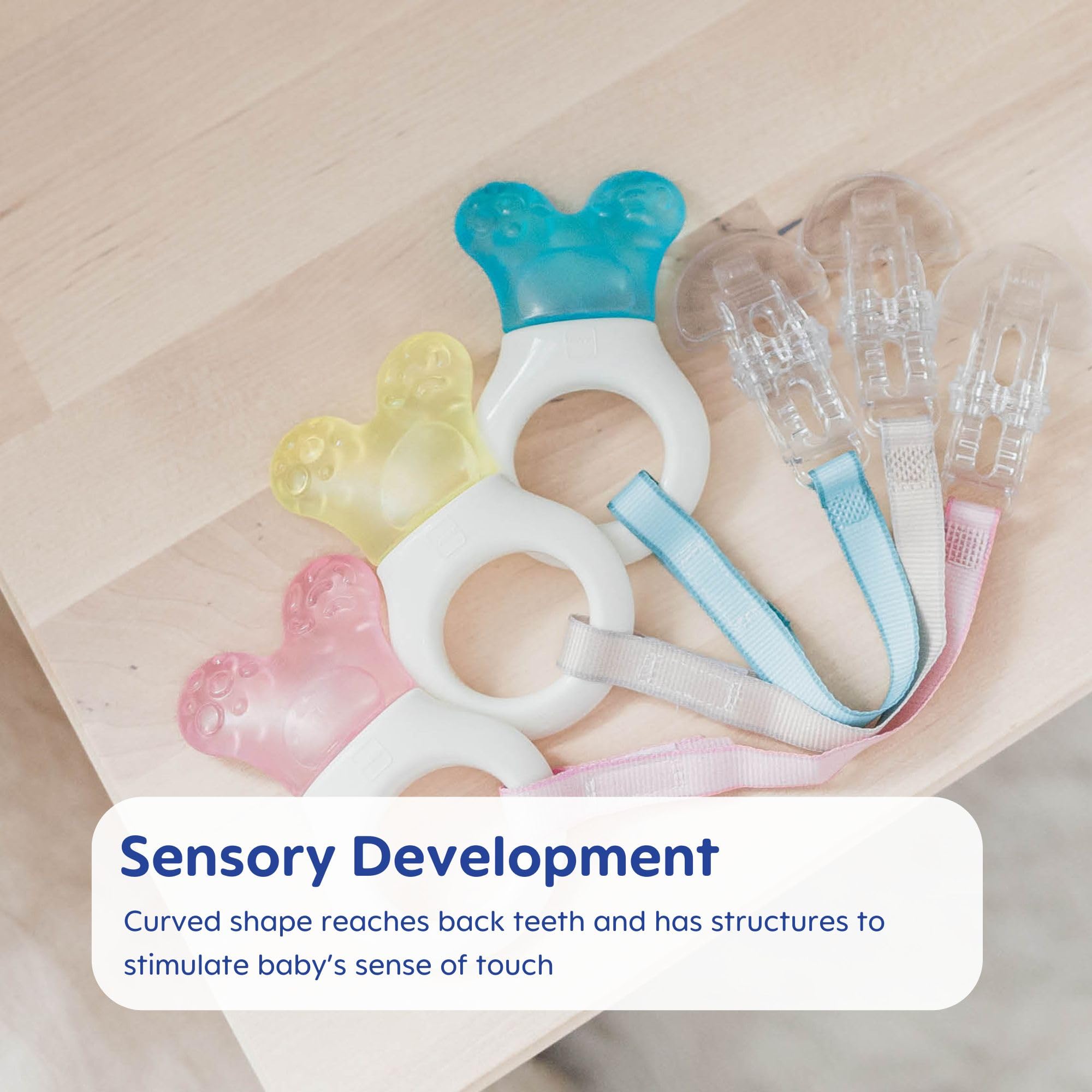 Mini Cooler Teether with Clip, Girl, 2+ Months, 1-Count