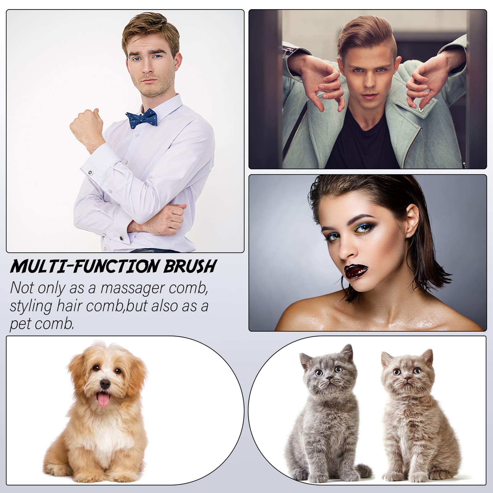 6 Pieces Pocket Palm Combs Pocket Brush, Shampoo Brushes, Scalp Massager Comb, Massager Hair Brush Comb for Men Travel