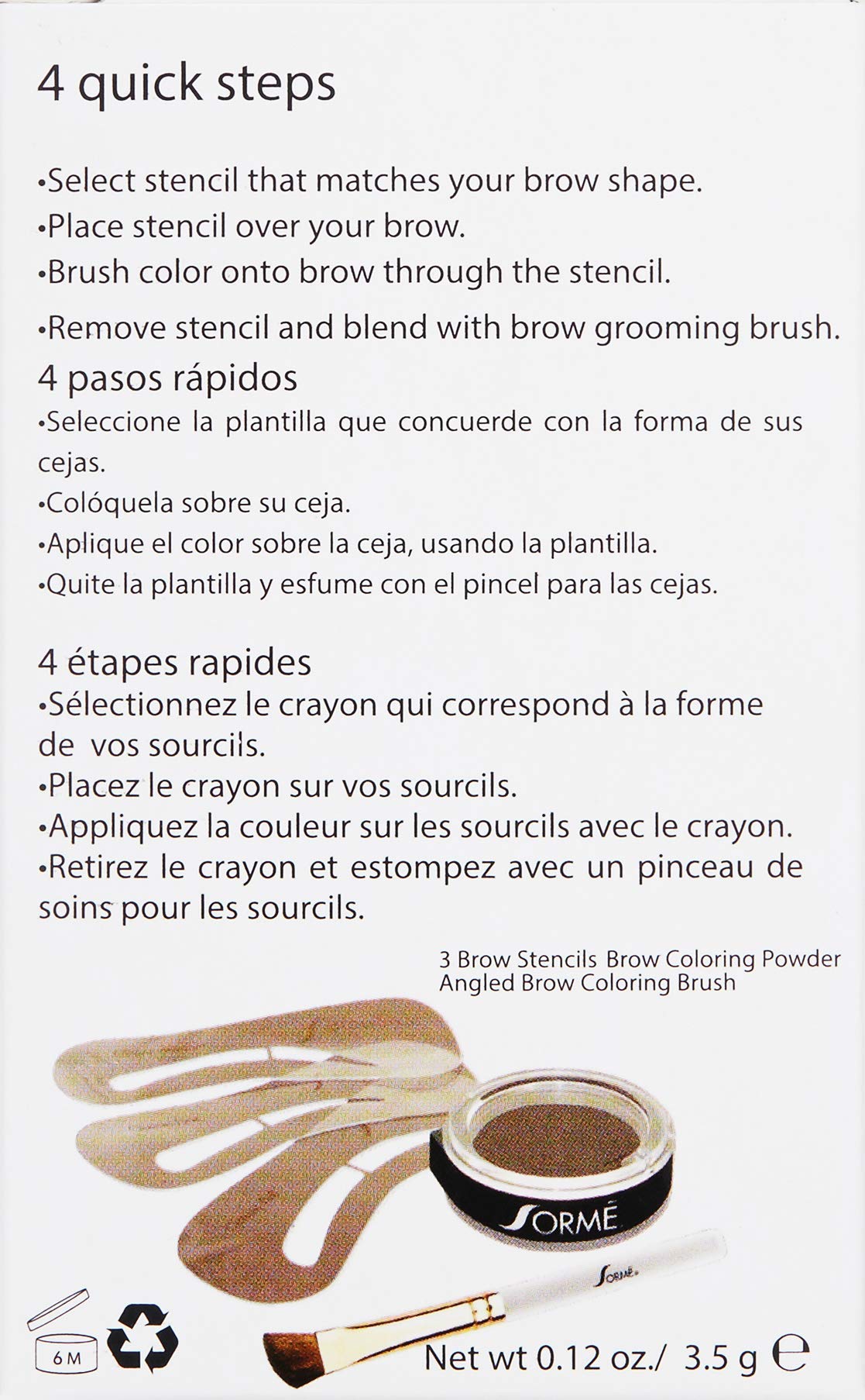 Sorme Cosmetics Always Perfect Brows, Dark Smoke, 0.12 Ounce