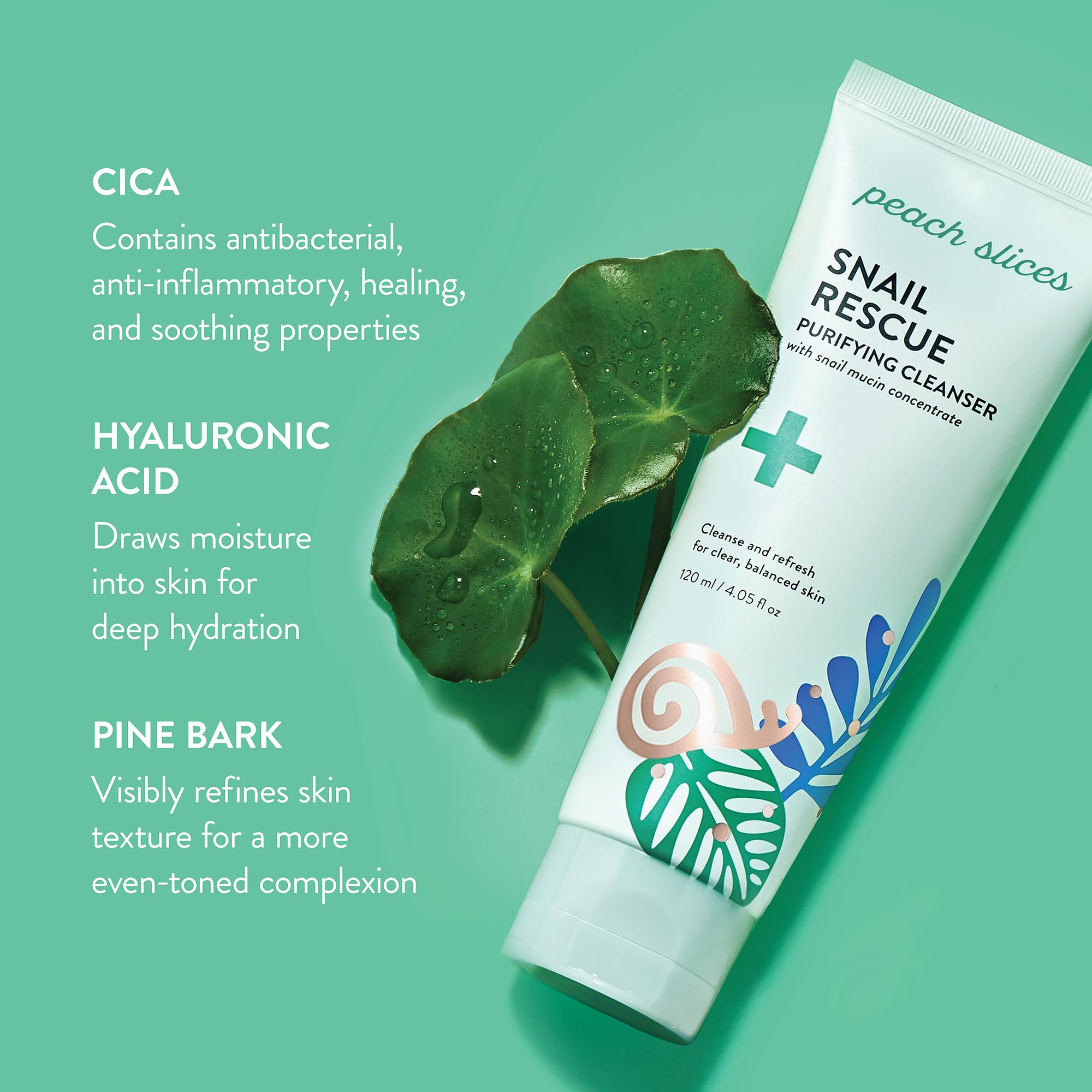 Peach Slices Snail Rescue Purifying Cleanser 4.05 fl oz.