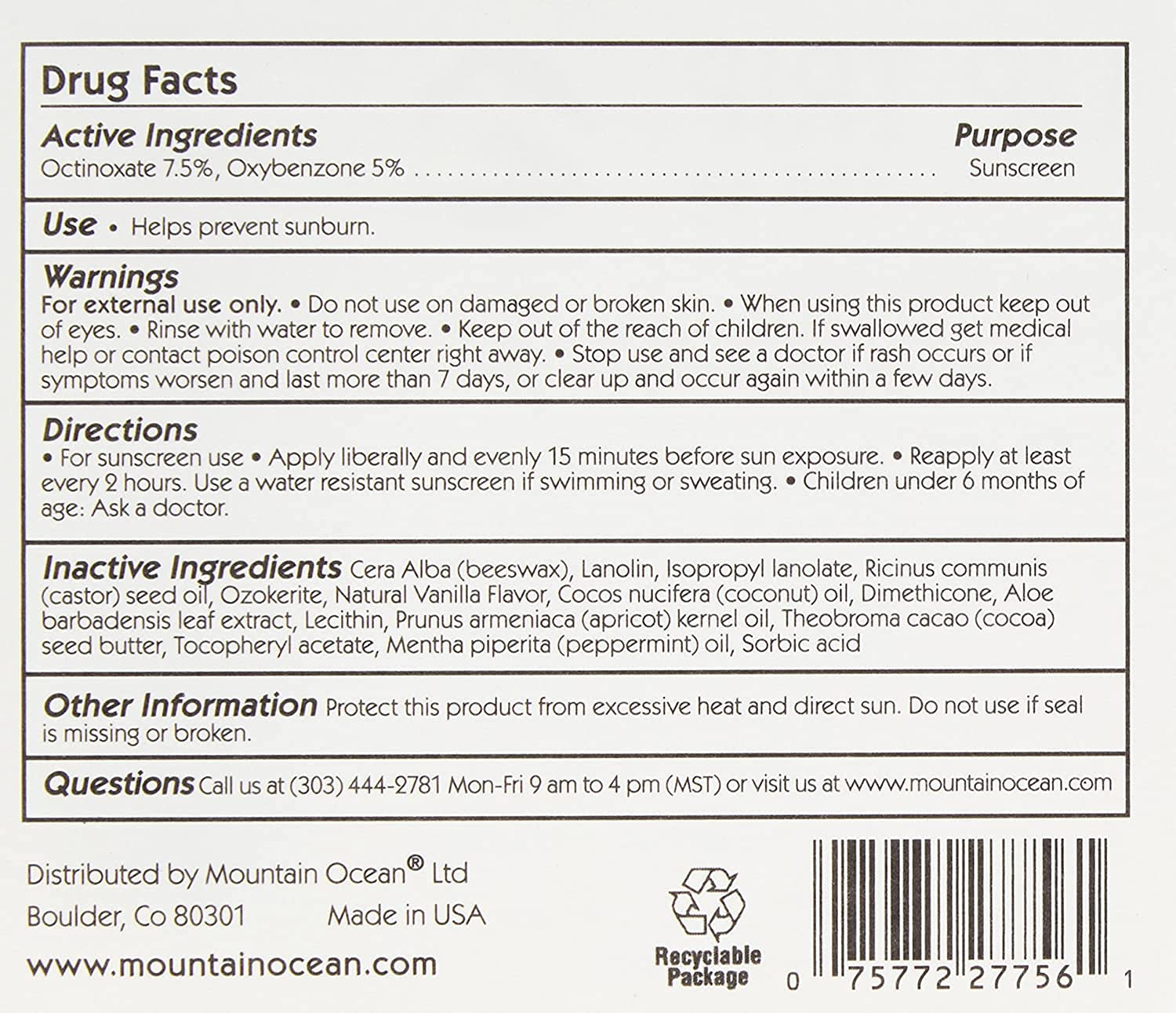 Mountain Ocean Lip Trip Spf 15, 0.165 Ounce - 12 Per Case.