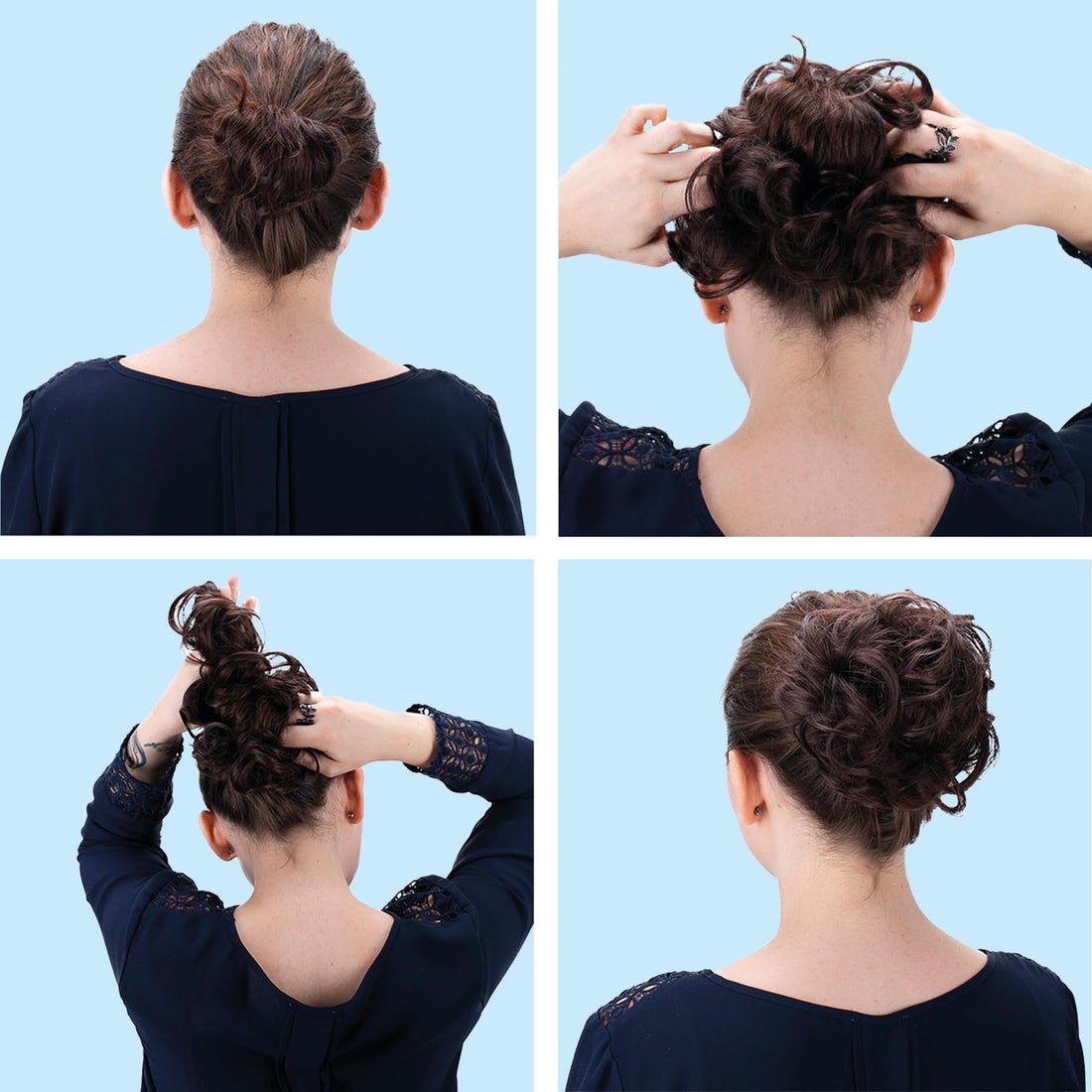 bleach blonde 88 : PRETTYSHOP Scrunchie Scrunchy Bun Up Do Hair piece Hair Ribbon Ponytail Extensions Wavy Curly or Messy bleach blonde 88