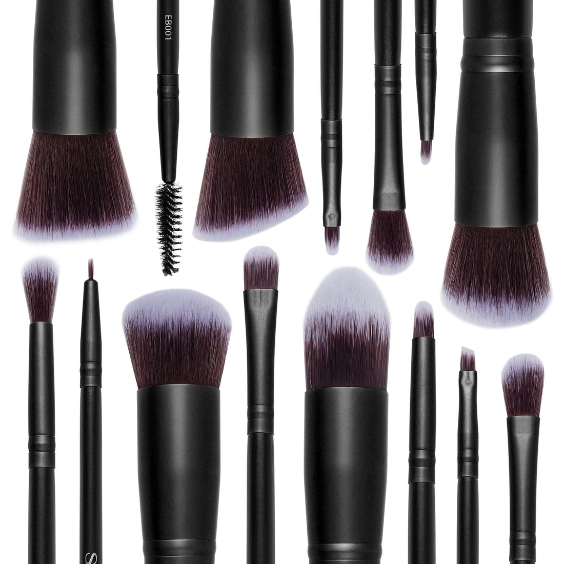 SHANY Rose All Day 14-Piece Brush Set ââ‚¬â€œ Elite Cosmetics Brush Collection - Complete Kabuki Makeup Brush Set in Rose Gold - 14 PCS