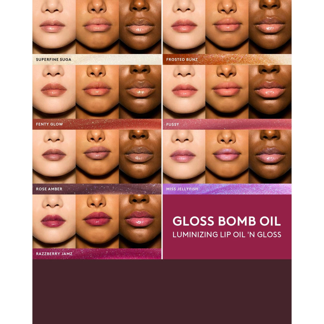 Gloss Bomb Luminizing Lip Oil N Gloss - 06 Fenty by Fenty Beauty for Women - 0.3 oz Lip Gloss