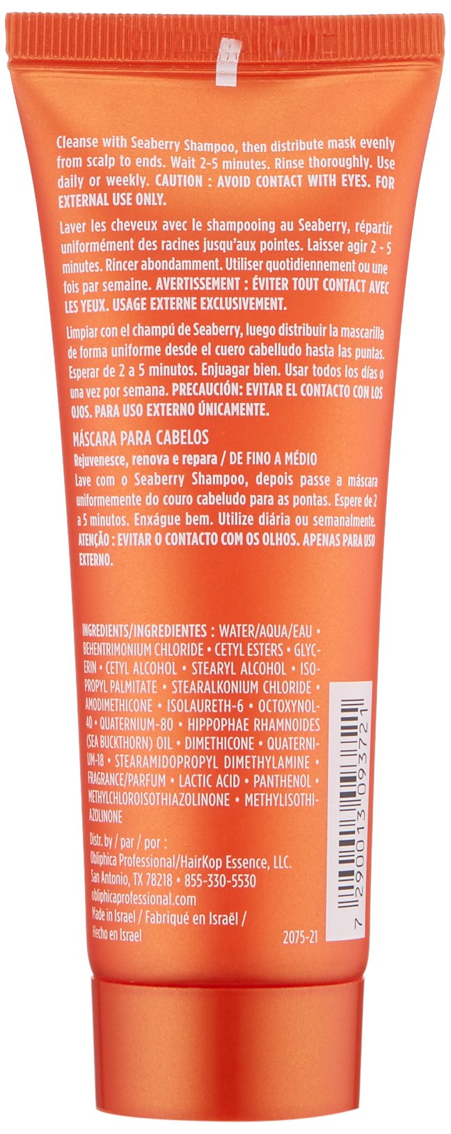 Obliphica Professional Seaberry Mask Fine To Medium, 2.54 oz.