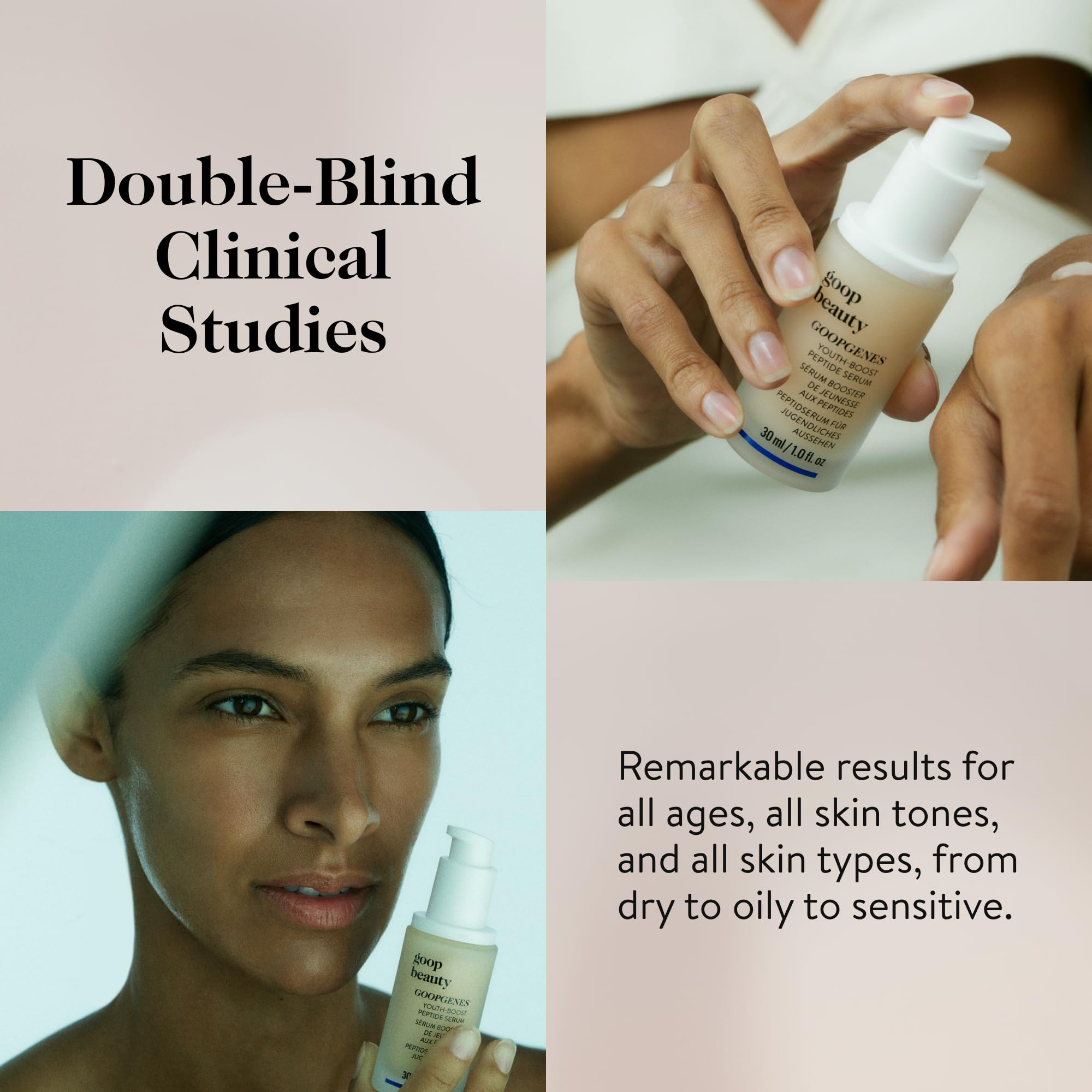 goop Beauty Peptide Serum |Reduces Fine Lines, Wrinkles, & Dark Spots | Peptides, Ceramides, & Niacinamide | Anti Aging Treatment to Improve Firmness & Elasticity | 1 fl oz