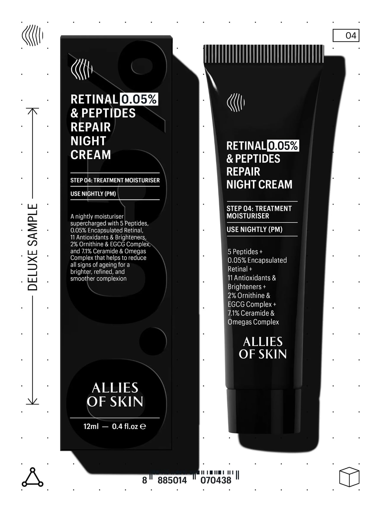 Allies of Skin Retinal 0.05% & Peptides Repair Night Cream Deluxe