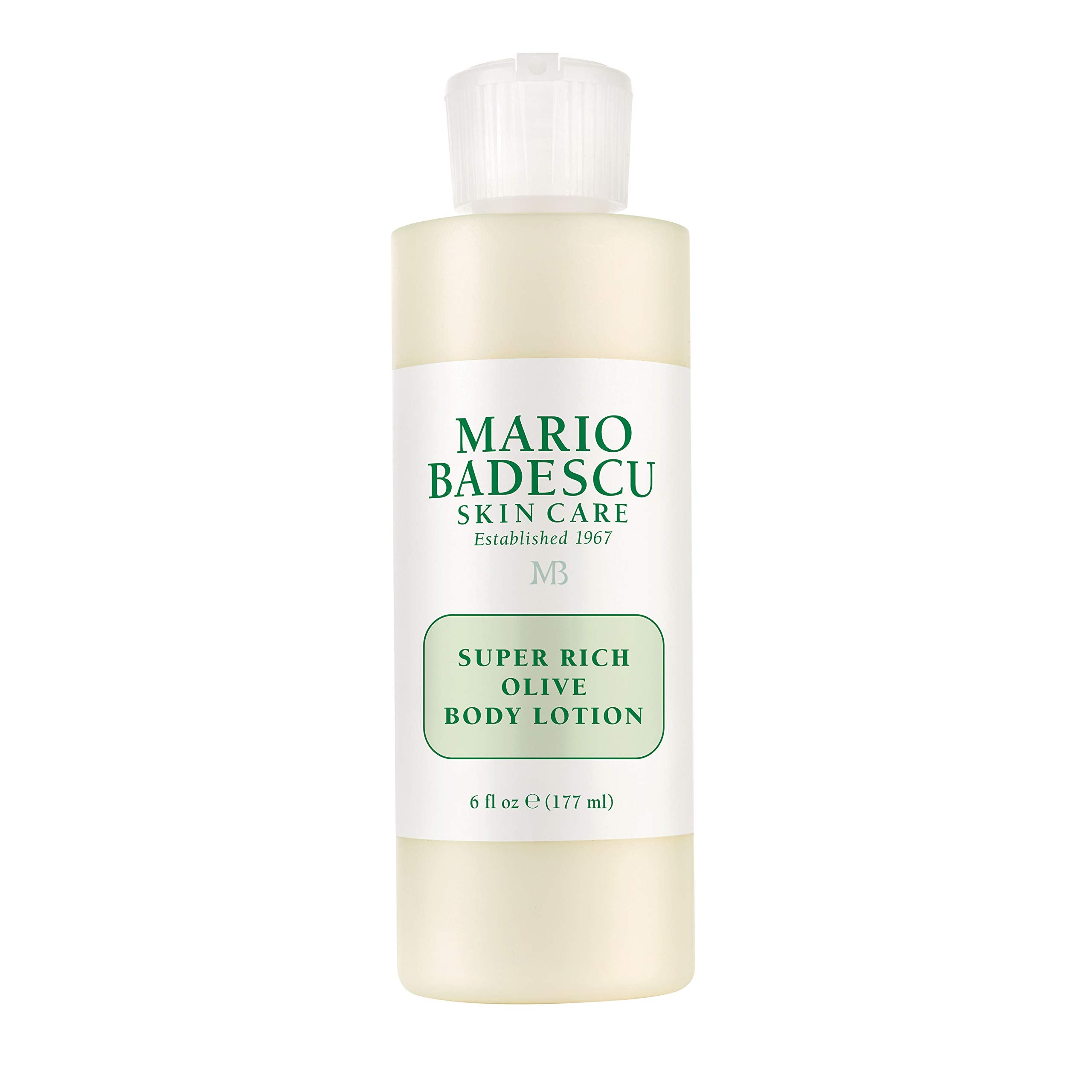 Mario Badescu Super Rich Olive Body Lotion for Dry Skin, Non-Greasy and Creamy Moisturizer Infused with Olive Oil, Ideal for All Skin Types, 6 Fl Oz