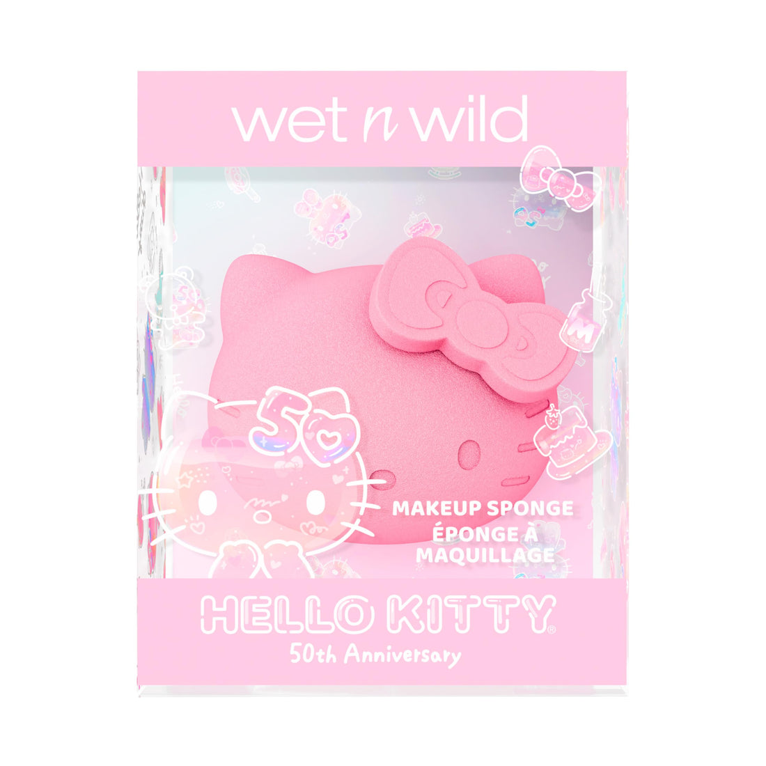 wet n wild Limited Edition Hello Kitty Makeup Sponge, 3D Pink Beauty Blender, Hydrophilic, Streak-Free Application