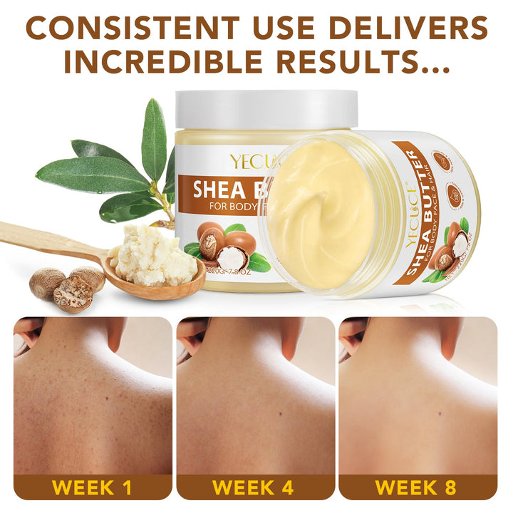 Verdlush Shea Butter, Shea Butter Raw Organic, Cold Unrefined Body Butter for Dry, Cracked Skin, Deep Nourishment, Natural Moisturizer