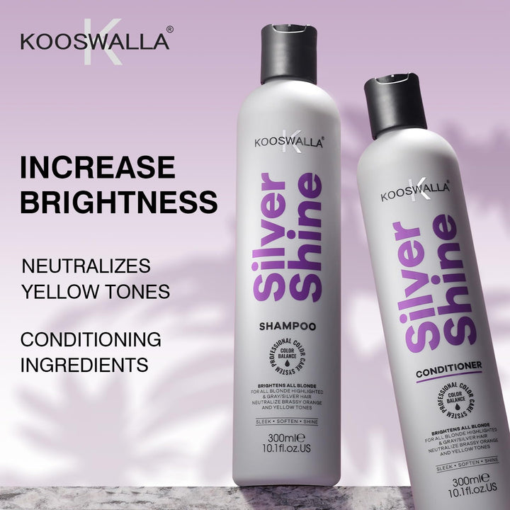 KooSwalla Purple Conditioner for Blonde & Silver Hair, Neutralizes Yellow Brass Tone, Moisturizing & Nourishing Formula, Sulfate-Free, Paraben-Free 10.1 fl.oz
