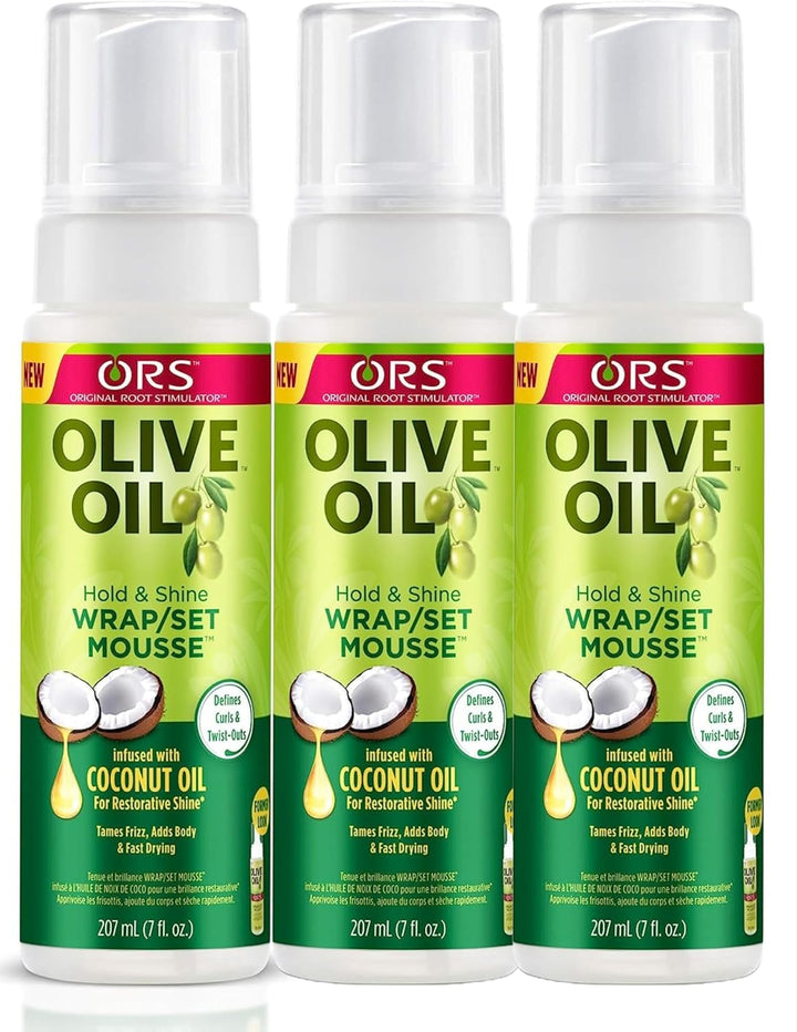 Ors Olive Oil Mousse Wrap / Set 7 Ounce (207ml) (3 Pack)