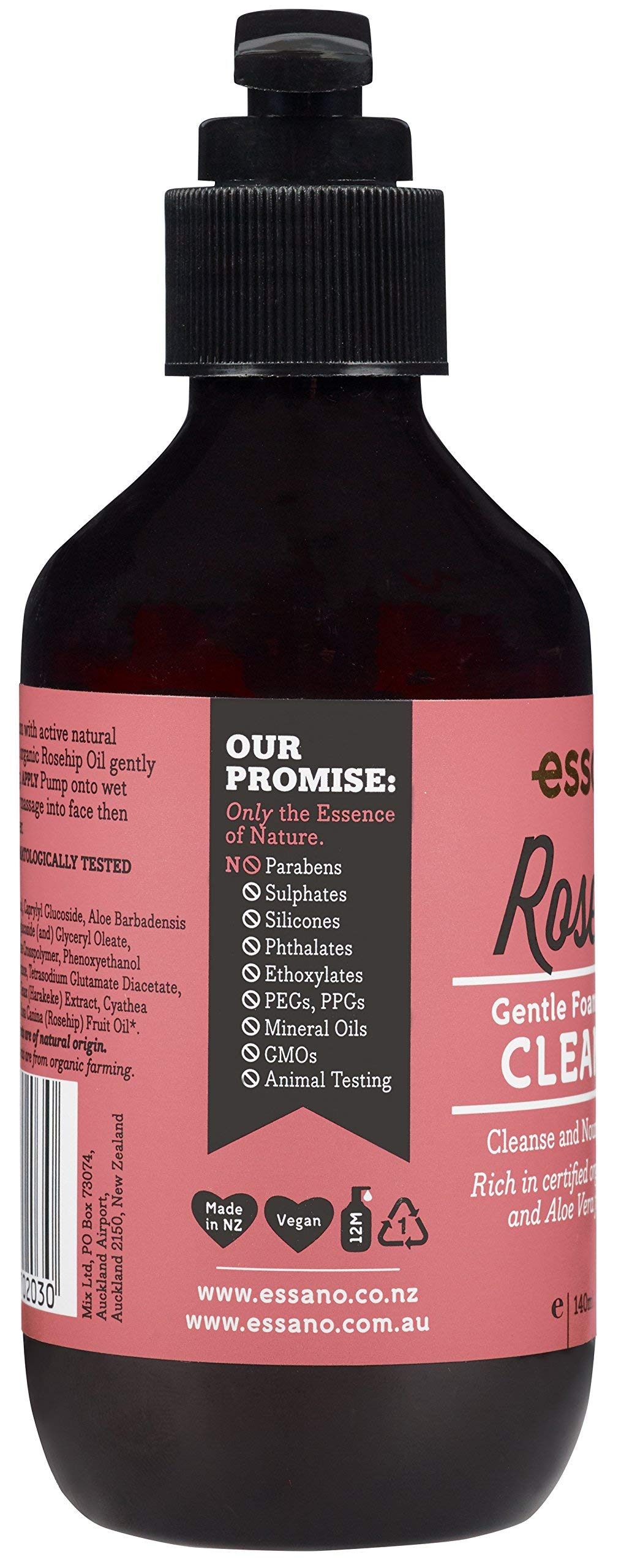 Rosehip Certified Organic Rosehip Gentle Foaming Beauty Facial Wash, 140ml