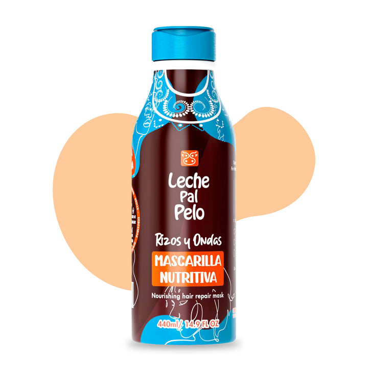 Leche Pal Pelo Rizos Afro Mascarilla Nutritiva para Cabello Seco y Maltratado. Hair Mask for Dry and Damaged Hair. 15 oz - 440 ML