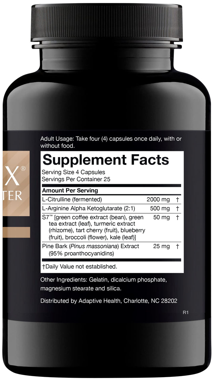 Nugenix Nitric Oxide Booster Supplement - Nitric Oxide Flow, L-Arginine, L-Citrulline, Pine Bark Extract - Vasodilator - 100 Capsules