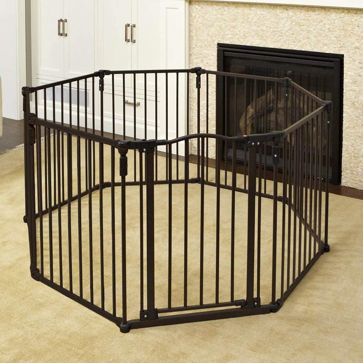 Toddleroo by North States 2 Panel Extension for 3 in 1 Arched Décor Metal Superyard: Adds up to 48 for an Extra Wide Baby gate or Play Yard (48 Width, Matte Bronze)