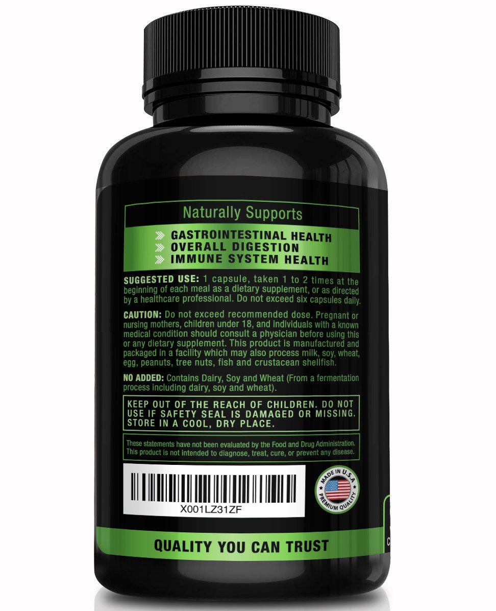 Revive Herbs Advanced Plant-Based Digestive Enzymes: Boost Gut & Immune Health with Aspergillopepsin, Amylase, Bromelain & More for Bloating Relief & Overall Digestion