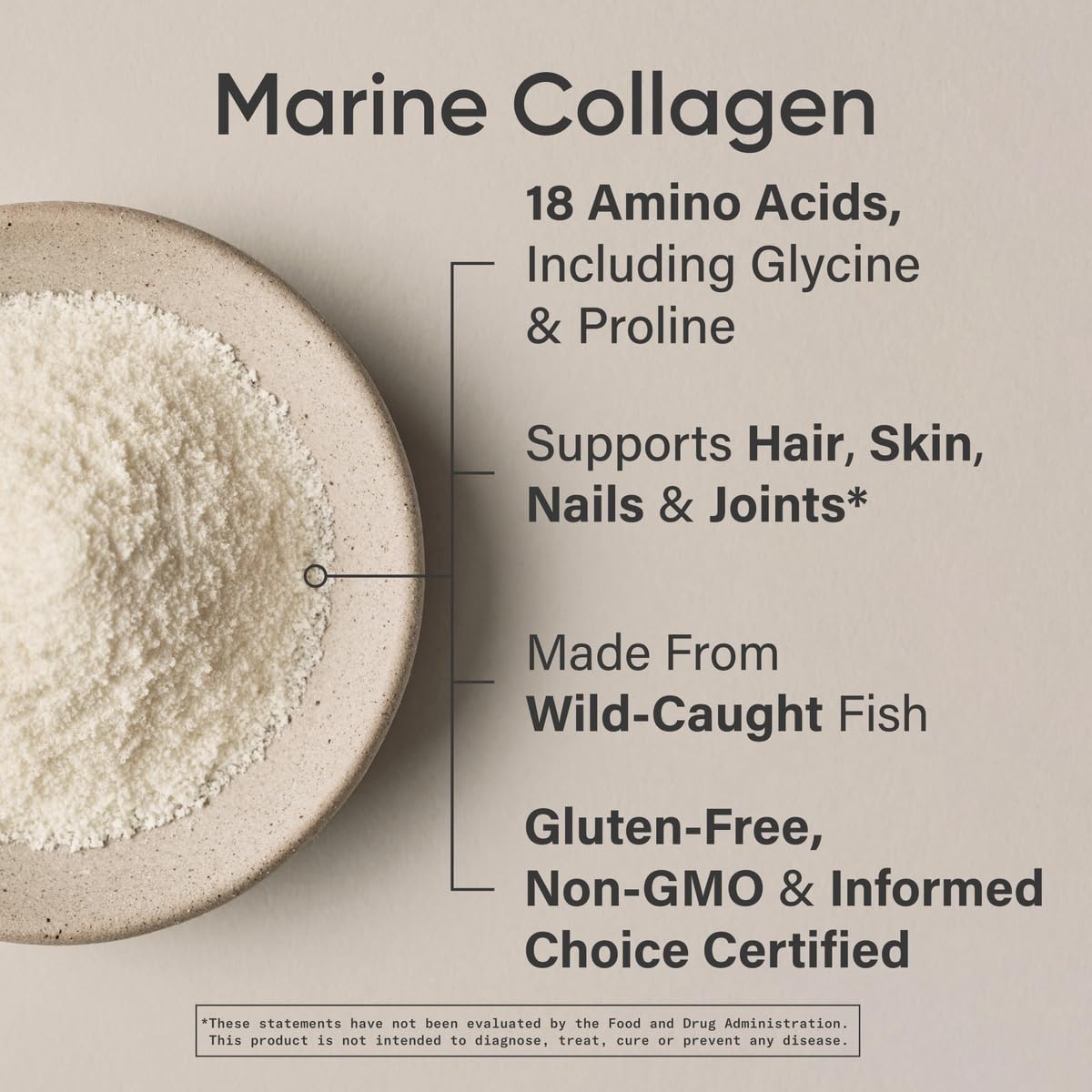 Sports Research Marine Collagen Peptides Powder - Sourced from Wild-Caught Fish, Pescatarian Friendly, Keto Certified & Non-GMO Tested - Easy to Mix in Water or Juice! (34 Servings)