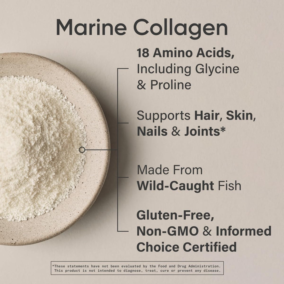 Sports Research Marine Collagen Peptides Powder - Sourced from Wild-Caught Fish, Pescatarian Friendly, Keto Certified & Non-GMO Tested - Easy to Mix in Water or Juice! (34 Servings)