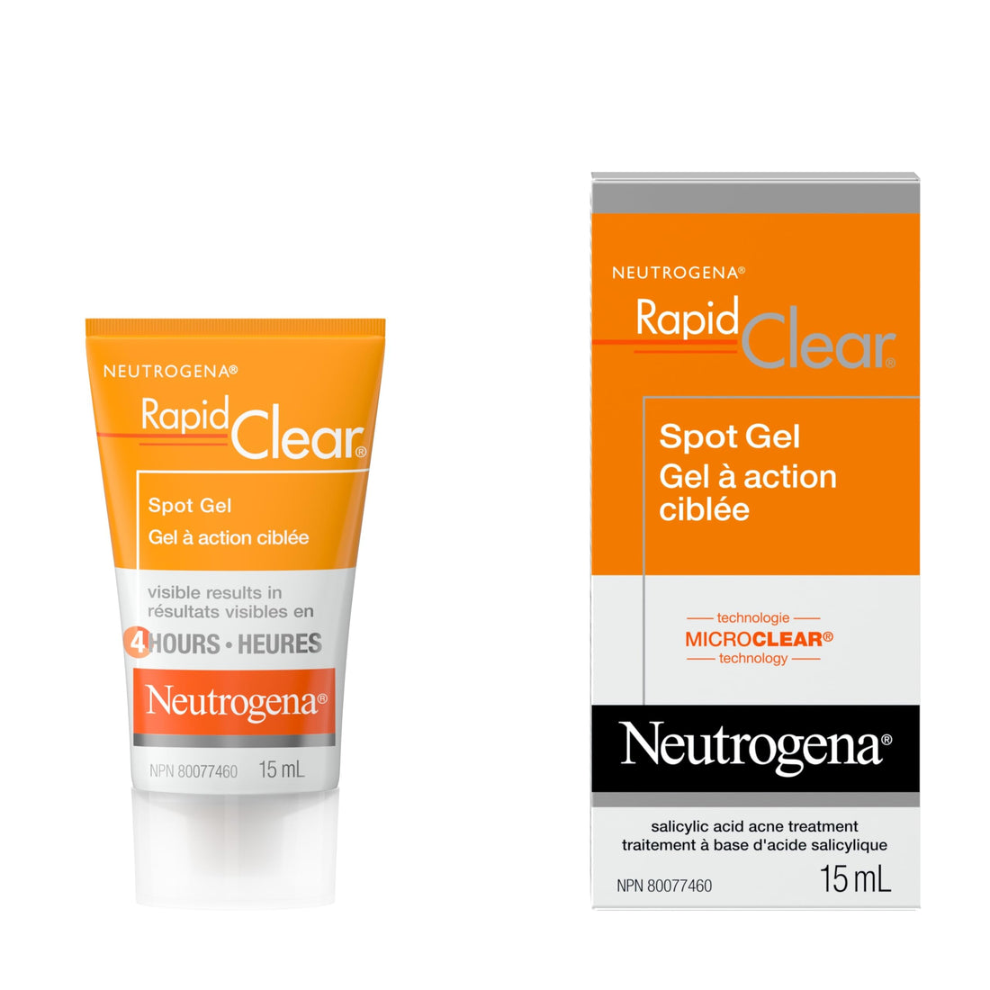 Neutrogena Rapid Clear Acne Eliminating Spot Treatment Gel with Witch Hazel and Salicylic Acid Acne Medicine for Acne-Prone Skin, 0.5 fl. oz