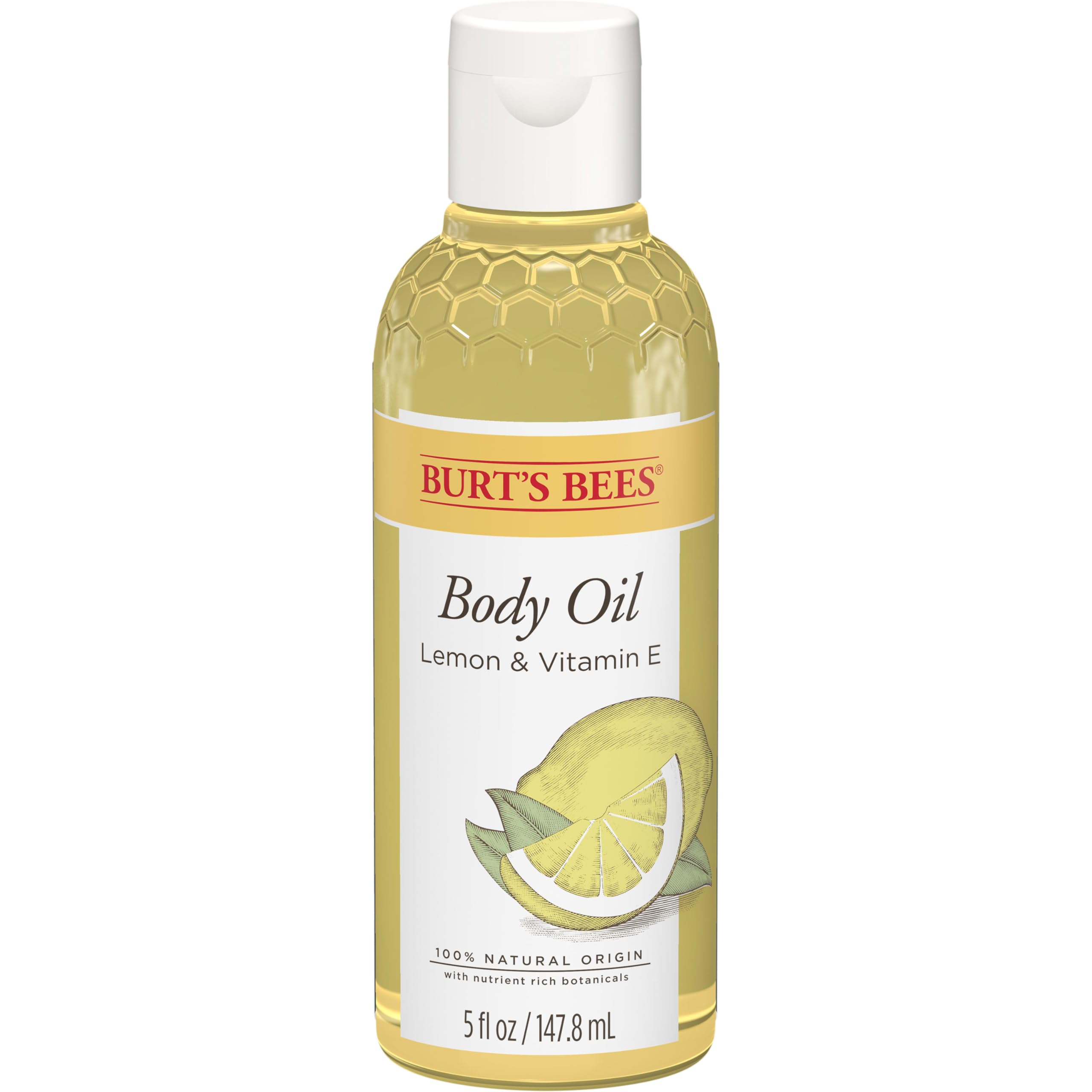 Burt's Bees Skin Care, Body Oil With Lemon and Vitamin E, 100% Natural, 5 Ounce (Packaging May Vary)