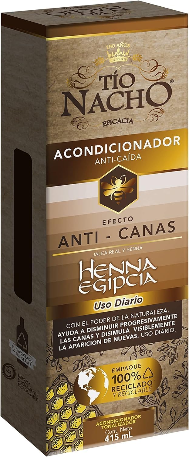Generic Tio Nacho Efecto Anti-Canas, Acondicionador Anti-Caída con Henna Egipcia, 14.03 Fl Oz (Pack of 1)