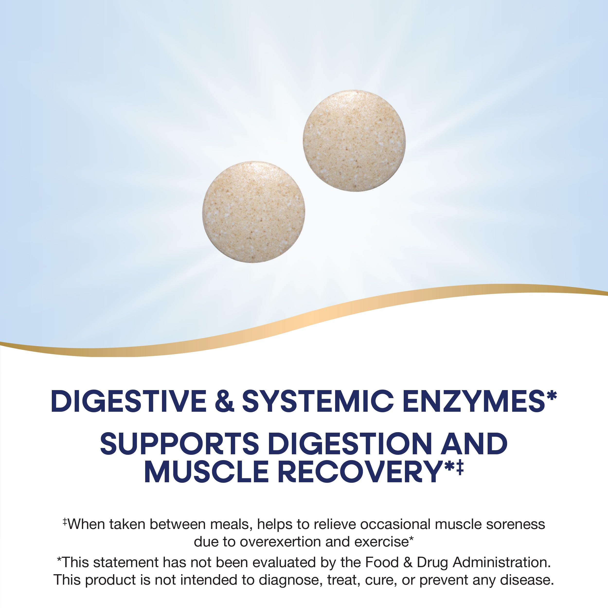 Nature's Way Mega-Zyme, Pancreatic & Systemic Enzymes*, Relieves Occasional Muscle Soreness Due to Overexertion and Exercise,* Digestive Support*, 100 Tablets (Packaging May Vary)