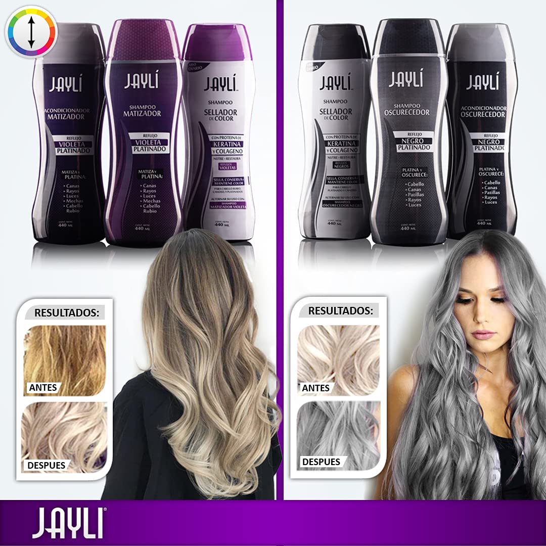 Blonde Toning Shampoo Jayli (Purple Toning for brassy and yellow tones) 14.8 Fl Oz