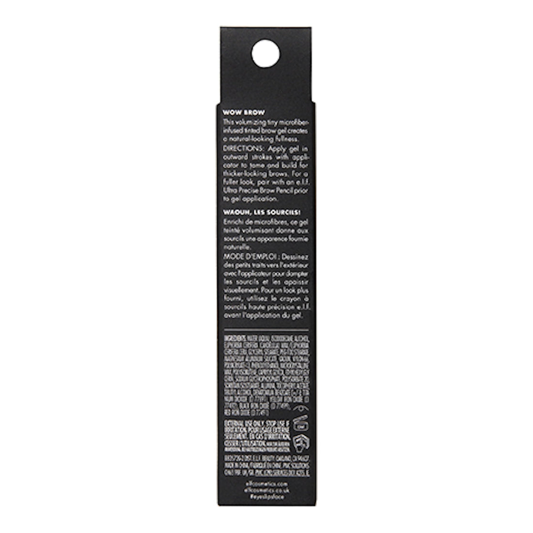 e.l.f, Wow Brow Gel, Volumizing, Buildable, Wax-Gel Hybrid, Creates Full, Voluminous-Looking Brows, Locks Brow Hairs In Place, Deep Brown, Fiber-Infused, 0.12 Oz