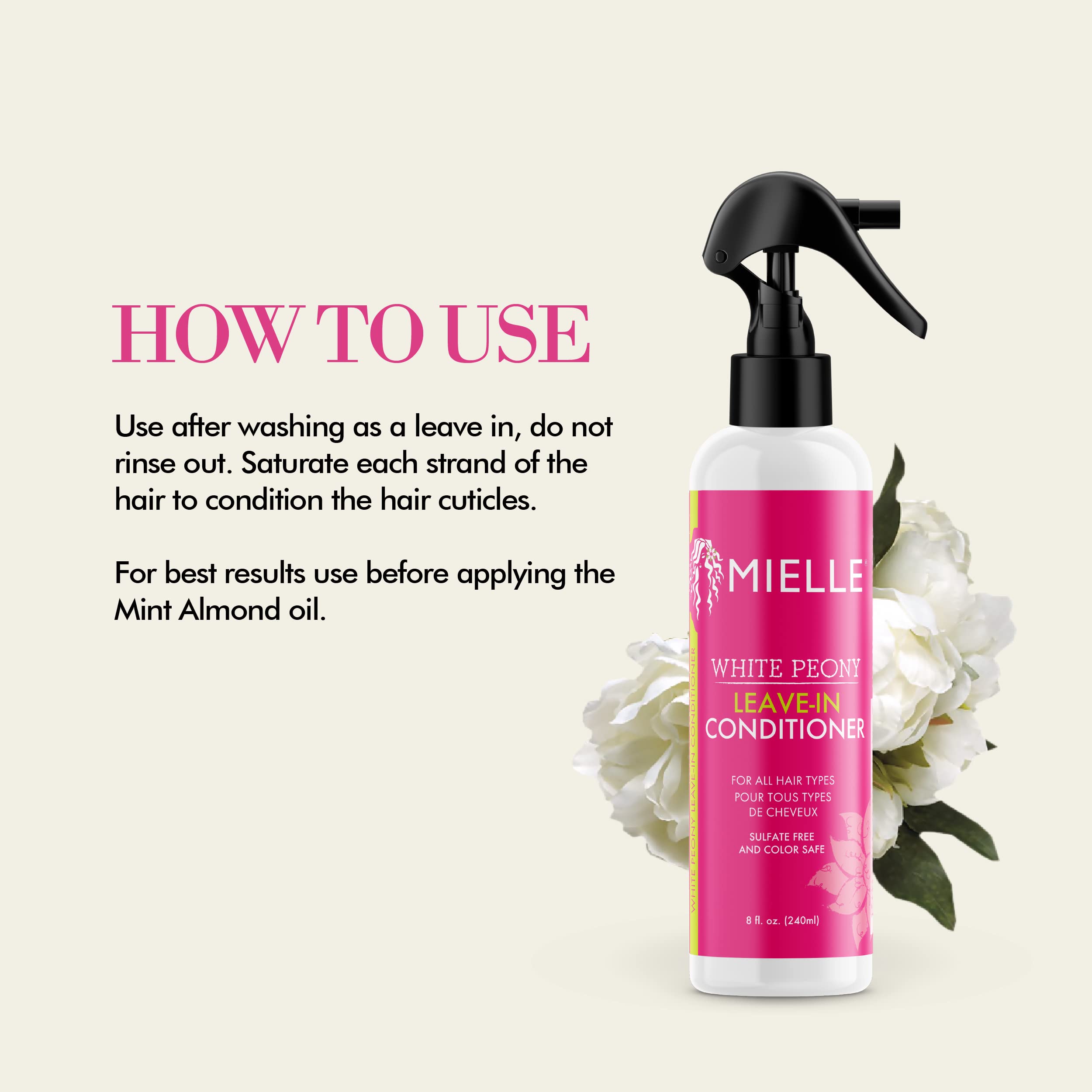 Mielle Organics White Peony Leave In Conditioner 8oz by Mielle Organics