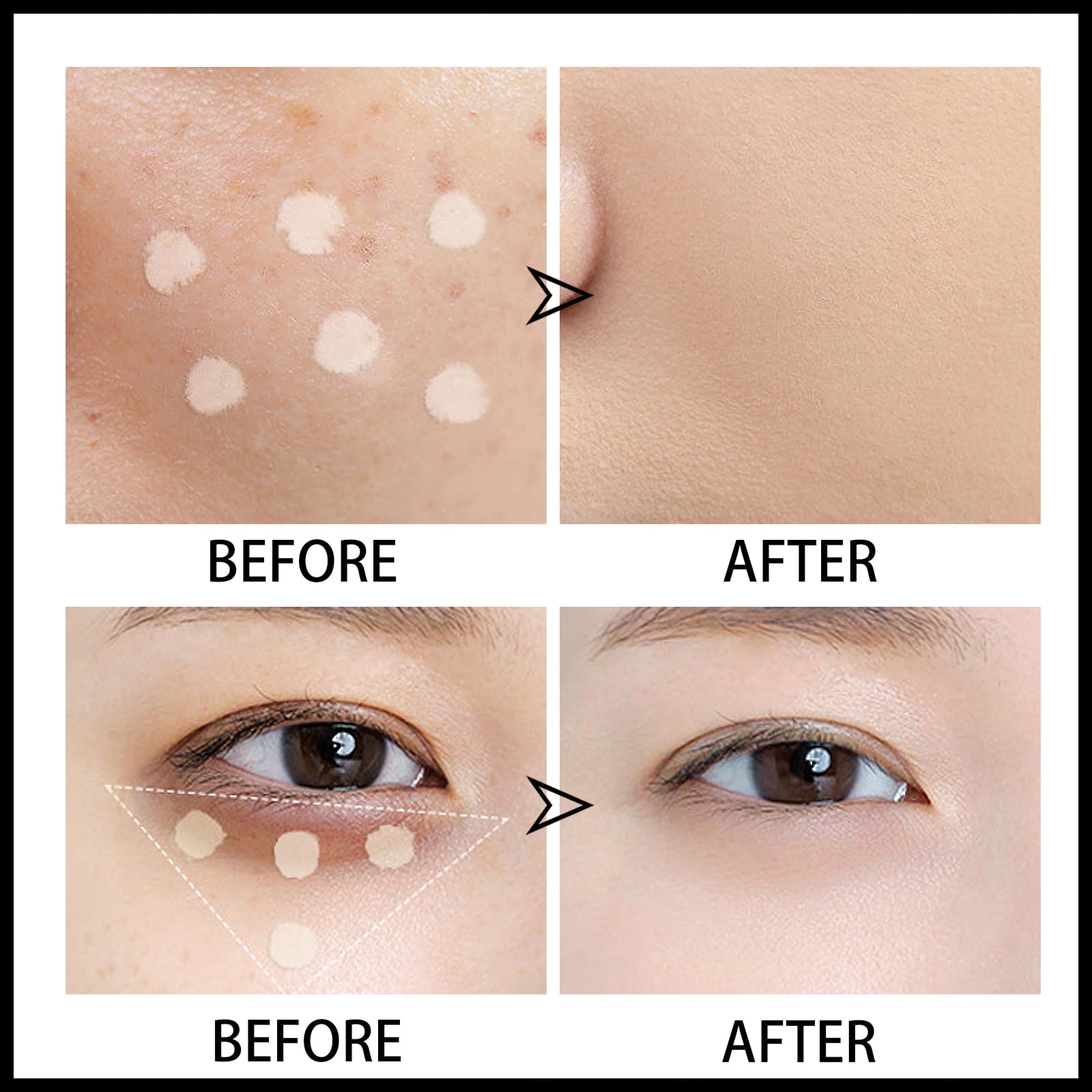 MIELIKKI Concealer Pencil, Multi-Use Highlighter & Concealer Stick, Waterproof Under Eye Concealer for Dark Circles, Blemishes, Aging Spots, Acne and Freckles, PORCELAIN