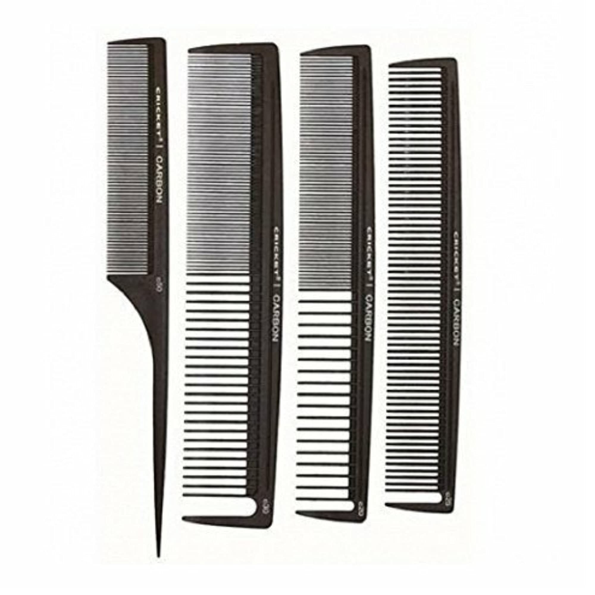 Cricket Stylist Carbon Comb 4 pack