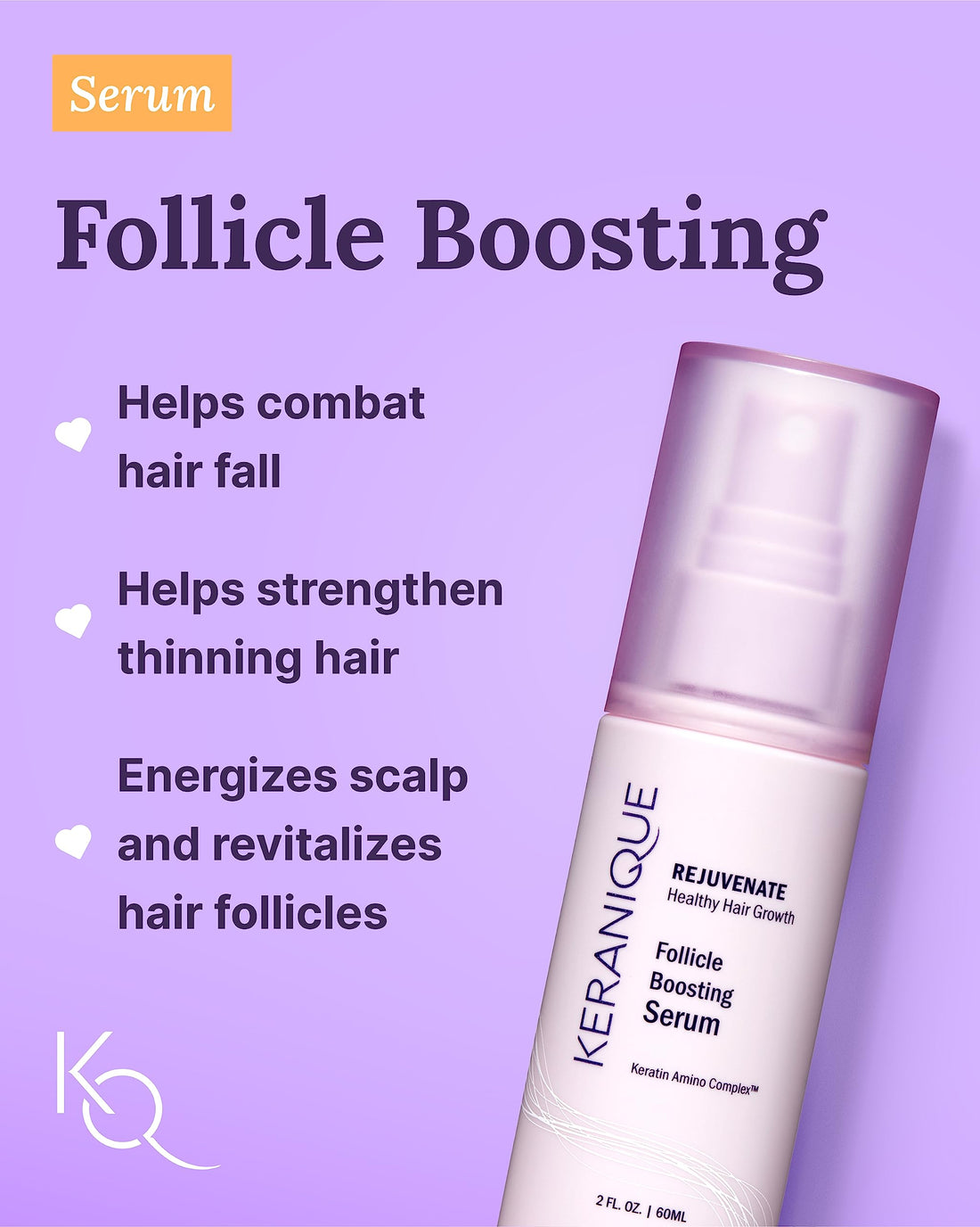 Keranique Thicker, Fuller Hair Kit ââ‚¬â€œ 30 Days | Shampoo, Conditioner, Follicle Boosting Serum, Lift & Repair Treatment Spray | Keratin Amino Complex Infused