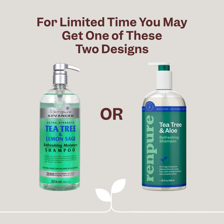 RENPURE Renpure Advanced Extra Strength Tea Tree & Lemon Sage Refreshing Moisture Shampoo - 32 fl oz