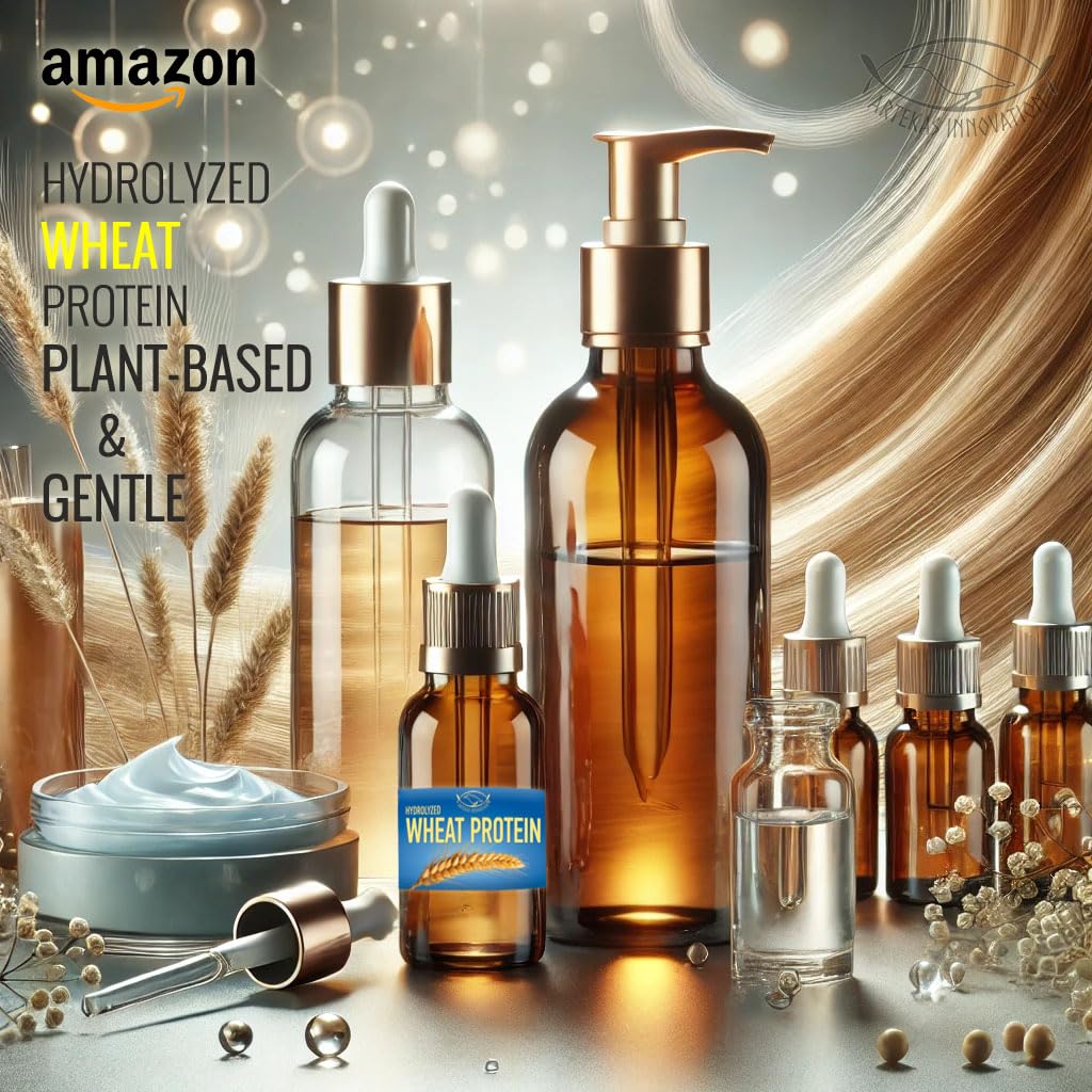 Artekas Innovation - HYDROLYZED WHEAT PROTEIN - Liquid - for Homemade Hair, Skin, Body Wash, Shampoos, Conditioners - 1.76 Oz