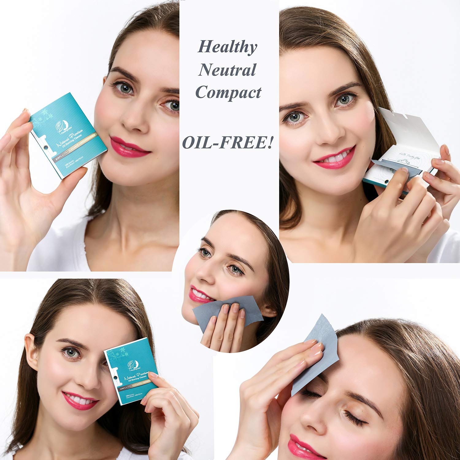 Natural Bamboo Charcoal Oil Absorbing Tissues - 100 Counts, Easy Take Out Design - Top Rated #1 Oil Blotting Paper, Premium Handy Face Blotting Sheets - Facial Skin Care or Make Up Must Have!