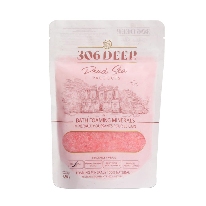 306 Deep Dead Sea Bath Salts Foaming Minerals - Red Dead Sea Coarse Mineral for Soaking with Rose Essential Oils, Alternative to Magnesium Flakes and Epsom Salt, Relaxing Bath Products for Men & Women