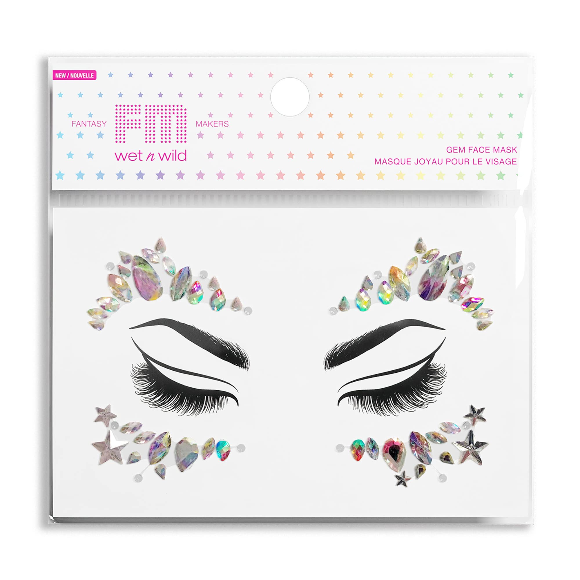 wet n wild Fantasy Makers Gem Face Mask, Face Crystals, Face Jewels, Face Gems, Face Gems, Rhinestone For Party, Fave, Festival, Dress Up, Temporary Tattoo Stickers, Cosmic Queen