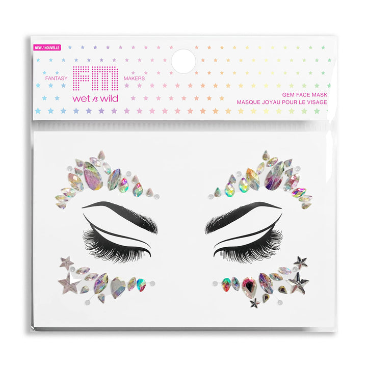 wet n wild Fantasy Makers Gem Face Mask, Face Crystals, Face Jewels, Face Gems, Face Gems, Rhinestone For Party, Fave, Festival, Dress Up, Temporary Tattoo Stickers, Cosmic Queen