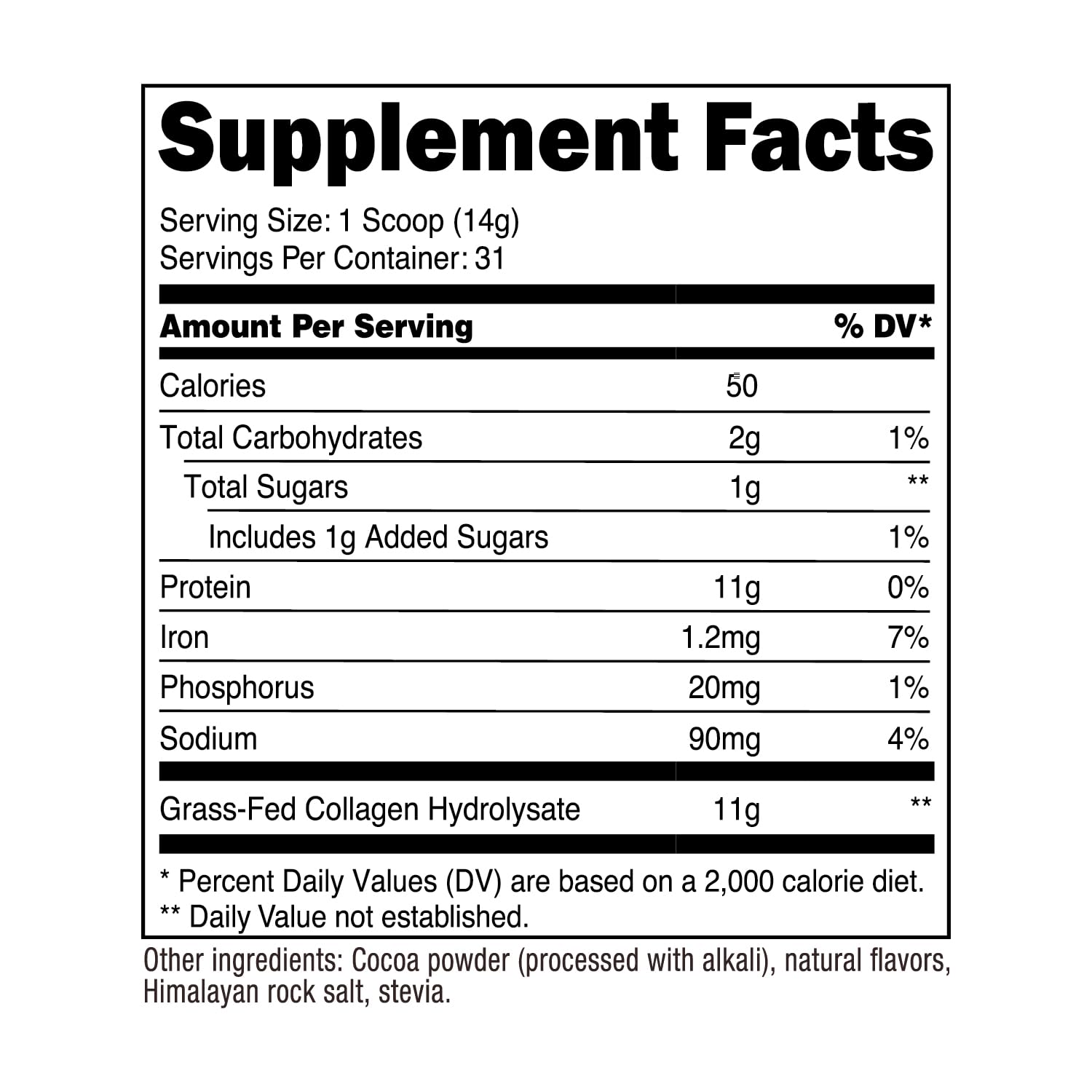 Nutricost Grass-Fed Collagen Powder 1LB (454 G) (Chocolate) - Grass Fed Bovine Collagen Hydrolysate - Collagen Peptides