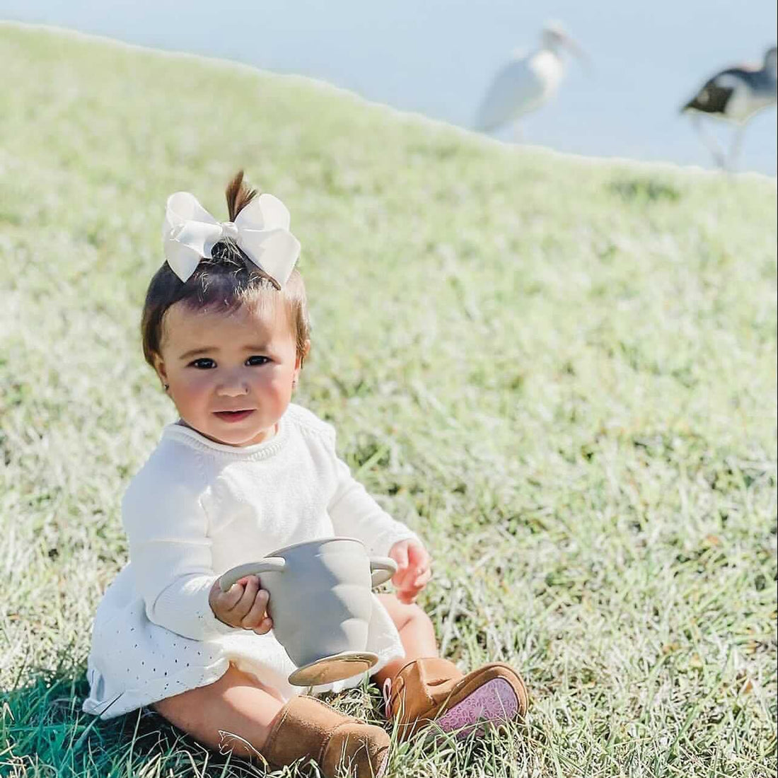 BraveJusticeKidsCo | Snack Attack II Snack Cup | Collapsible Silicone Snack Container | Toddler and Baby Snack Catcher Lid (Blue Steel)