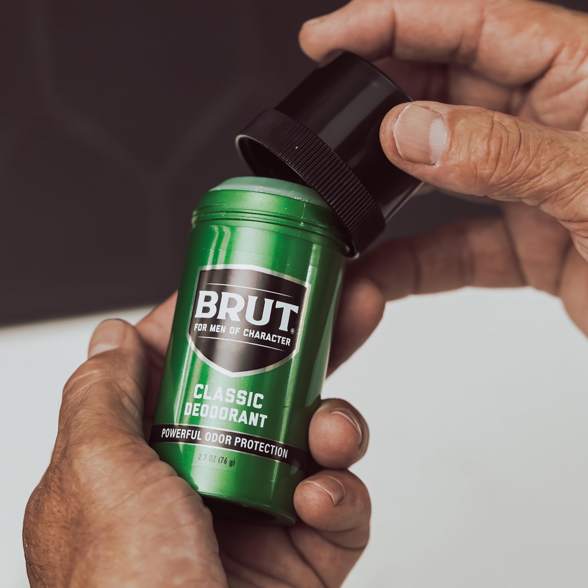 Brut Classic Round Deodorant Stick - Scented Deodorant for Men - Deodorant for All-Day Freshness - Powerful Odor Protection - Paraben Free - 2.7 oz