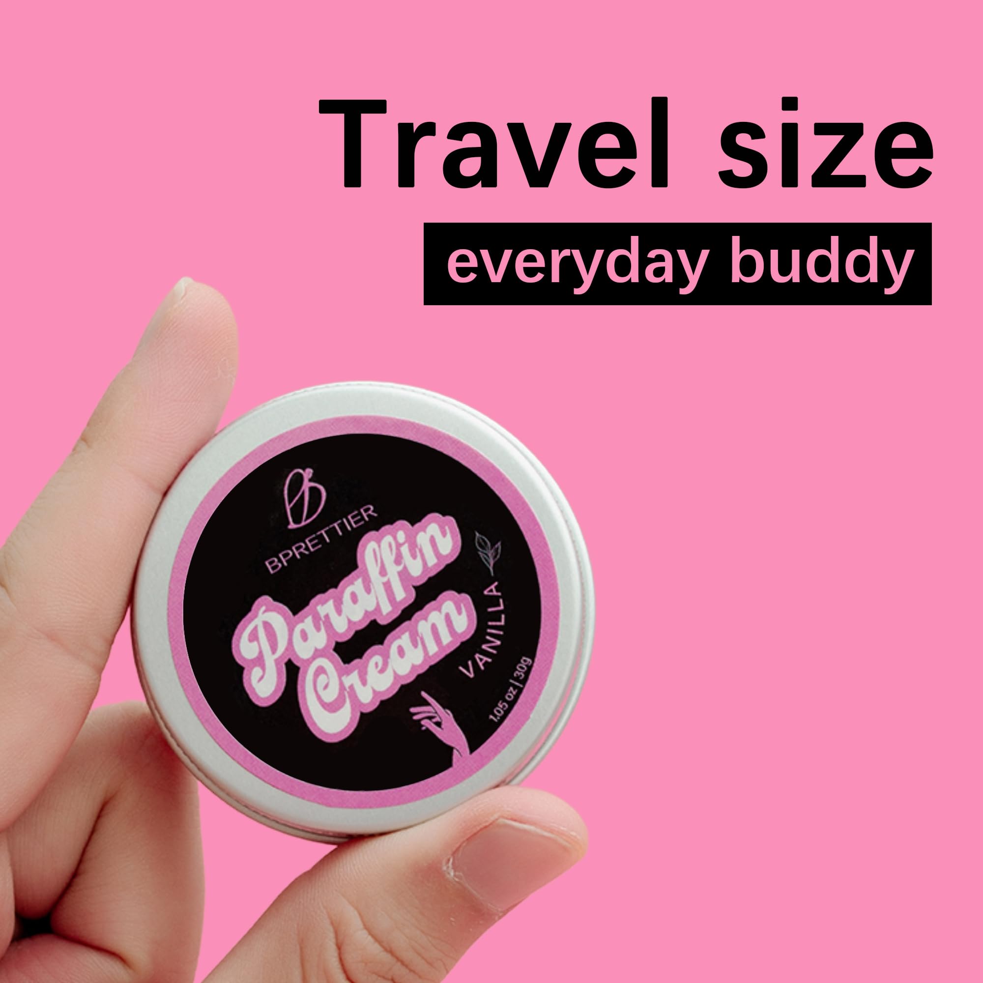 BPrettier Cold Paraffin Wax Hand and Feet Cream - No Heat Needed - Shea Butter for Cuticle Care - Vanila Scent - at Home Spa Results Without Melting Kits